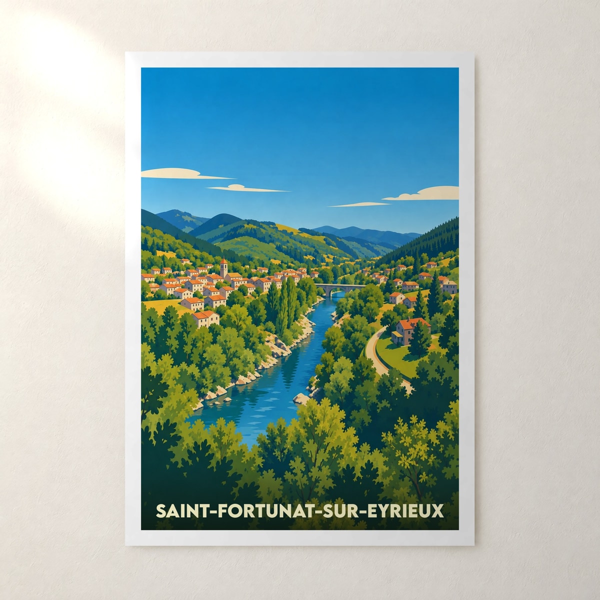 Affiche Saint-Fortunat-sur-Eyrieux – sans cadre, accrochée au mur