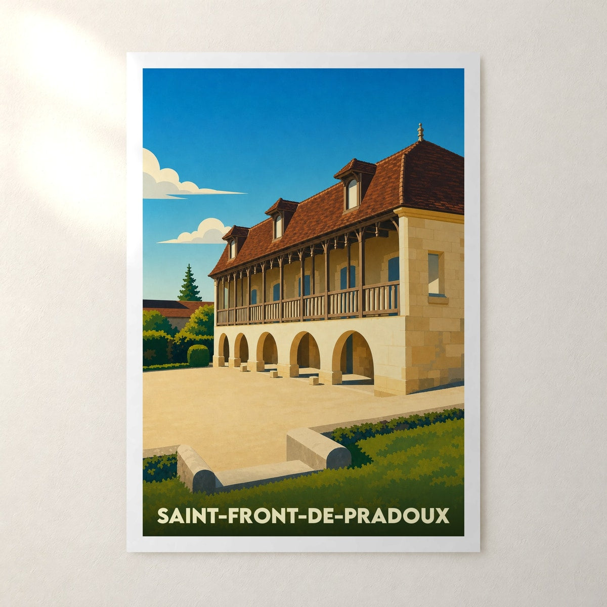 Affiche Saint-Front-de-Pradoux – sans cadre, accrochée au mur