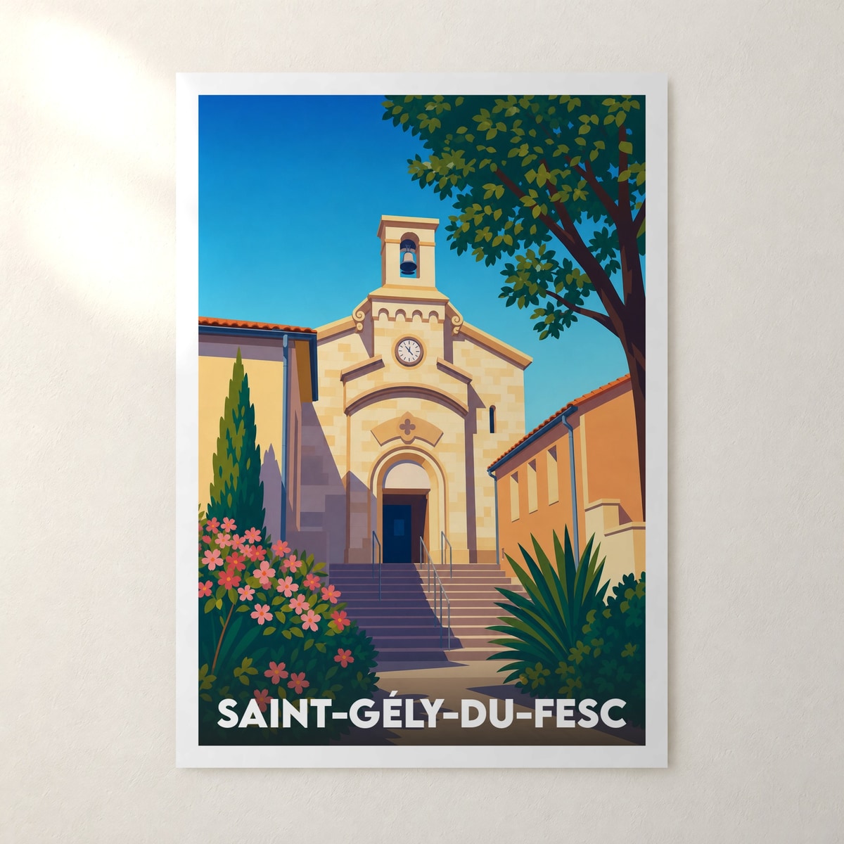 Affiche Saint-Gély-du-Fesc – sans cadre, accrochée au mur