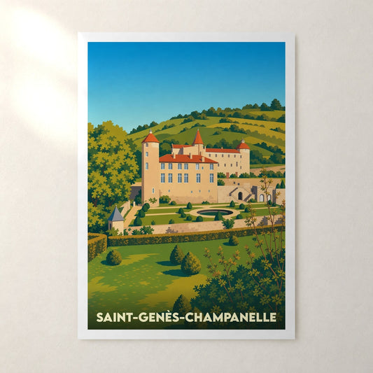 Affiche Saint-Genès-Champanelle – sans cadre, accrochée au mur