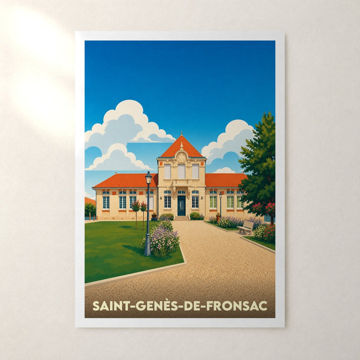 Affiche Saint-Genès-de-Fronsac – sans cadre, accrochée au mur