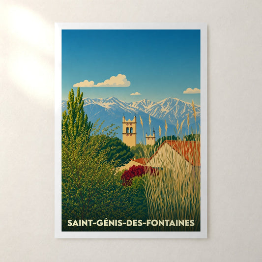 Affiche Saint-Génis-des-Fontaines – sans cadre, accrochée au mur