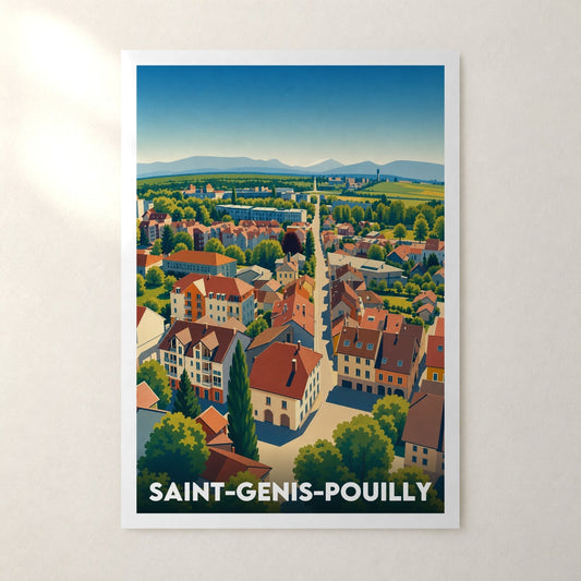 Affiche Saint-Genis-Pouilly – sans cadre, accrochée au mur