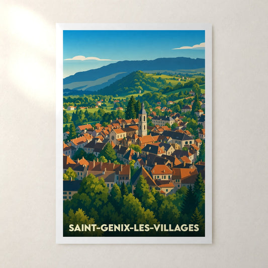 Affiche Saint-Genix-les-Villages – sans cadre, accrochée au mur