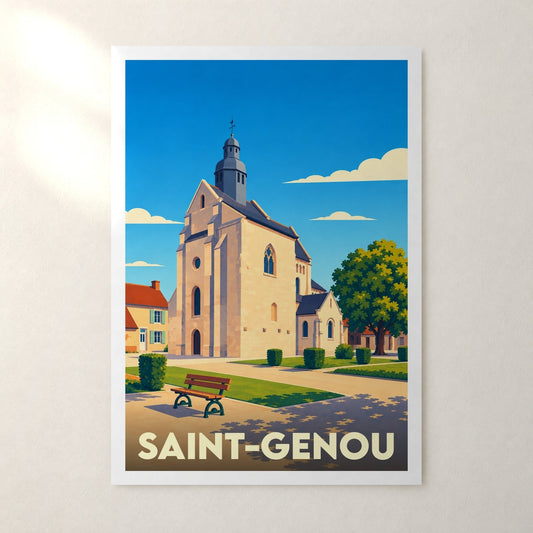 Affiche Saint-Genou – sans cadre, accrochée au mur