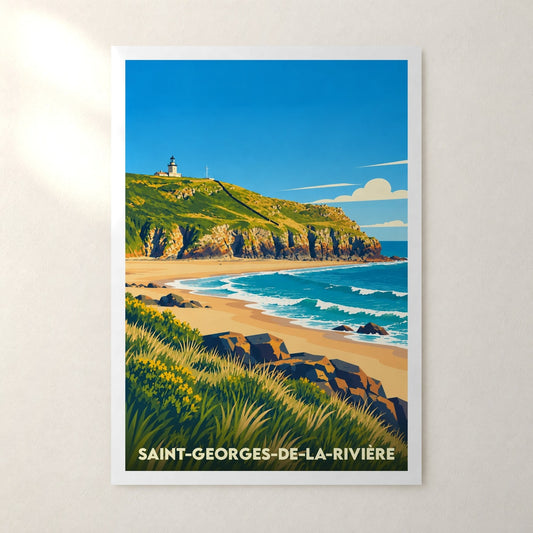 Affiche Saint-Georges-de-la-Rivière – sans cadre, accrochée au mur