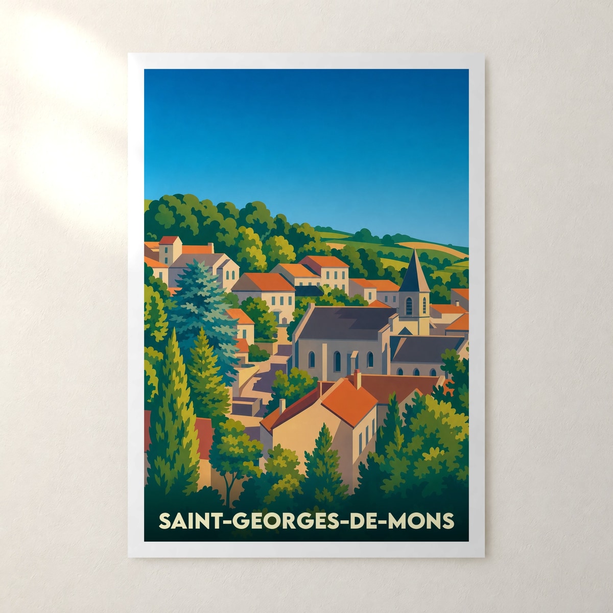 Affiche Saint-Georges-de-Mons – sans cadre, accrochée au mur