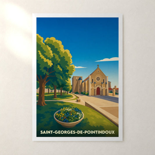 Affiche Saint-Georges-de-Pointindoux – sans cadre, accrochée au mur