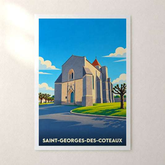 Affiche Saint-Georges-des-Coteaux – sans cadre, accrochée au mur