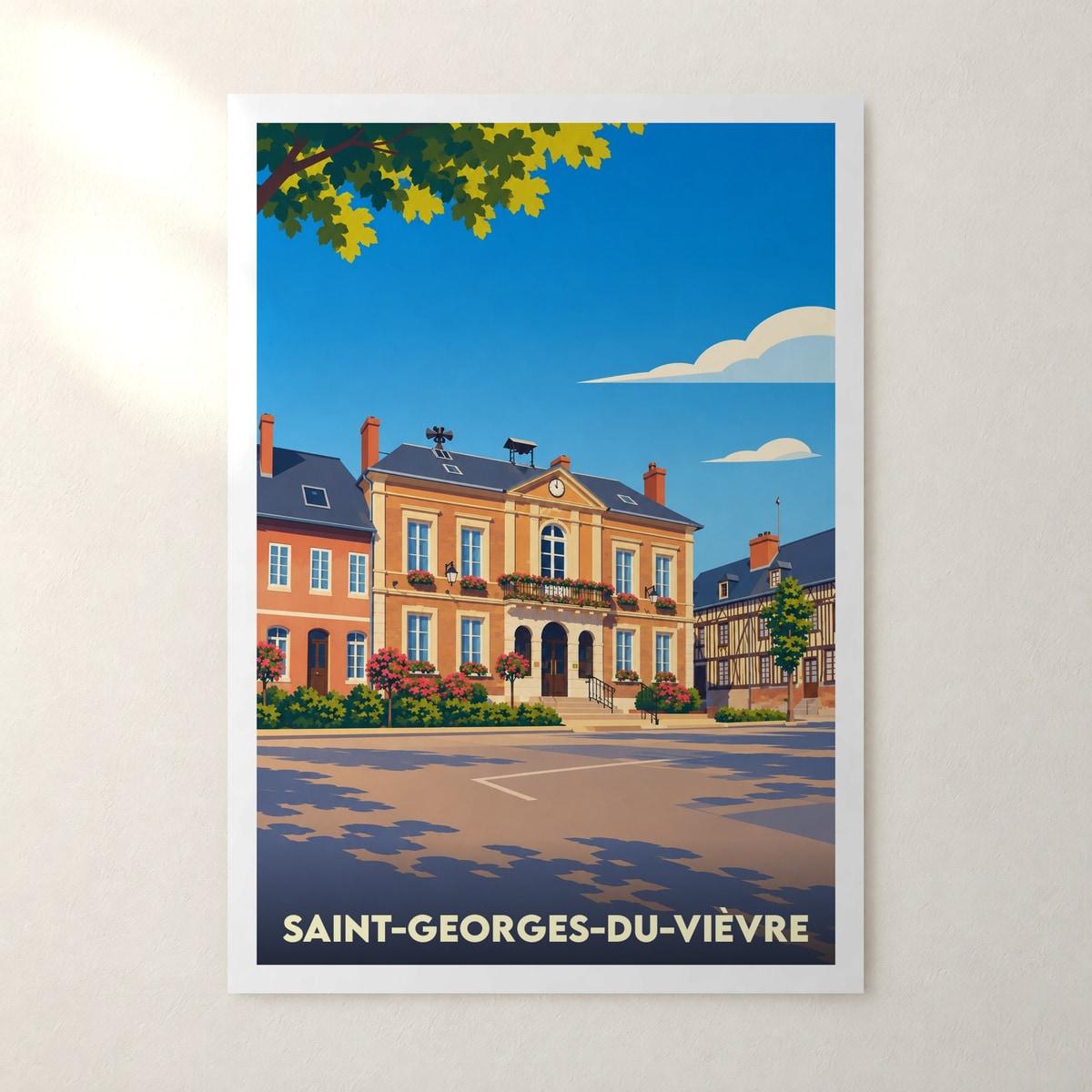 Affiche Saint-Georges-du-Vièvre – sans cadre, accrochée au mur