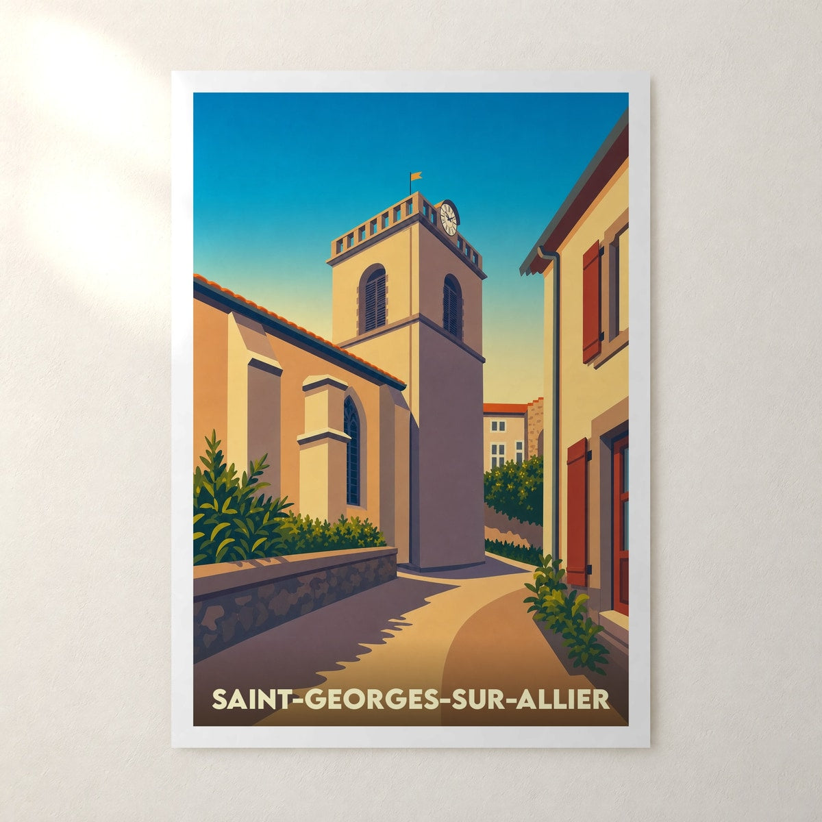 Affiche Saint-Georges-sur-Allier – sans cadre, accrochée au mur