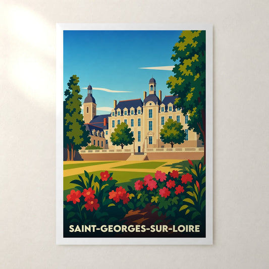 Affiche Saint-Georges-sur-Loire – sans cadre, accrochée au mur