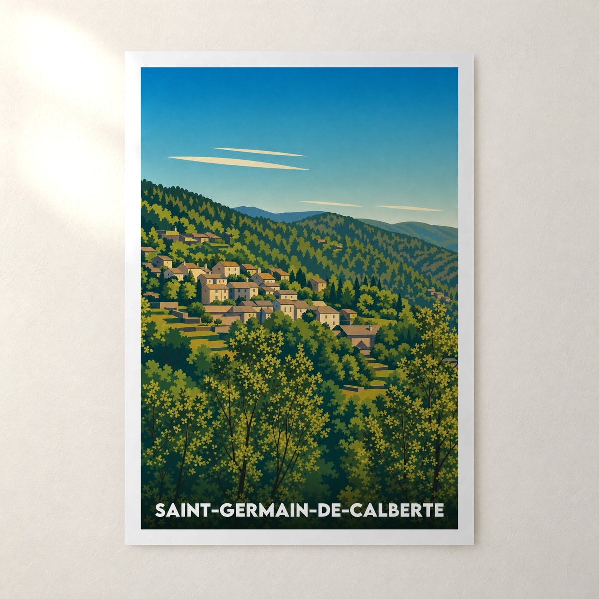 Affiche Saint-Germain-de-Calberte – sans cadre, accrochée au mur