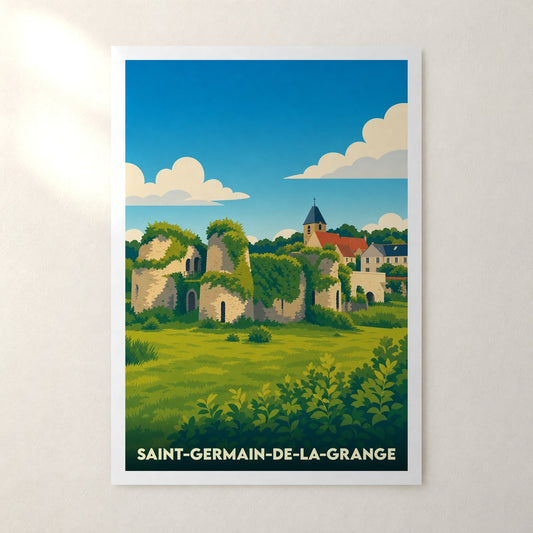 Affiche Saint-Germain-de-la-Grange – sans cadre, accrochée au mur