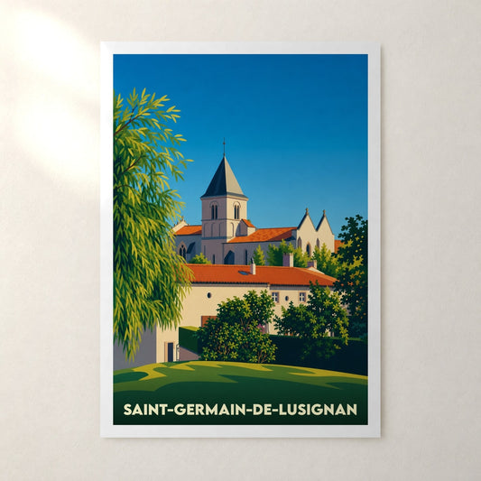 Affiche Saint-Germain-de-Lusignan – sans cadre, accrochée au mur
