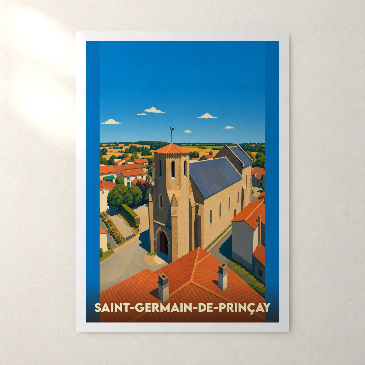 Affiche Saint-Germain-de-Prinçay – sans cadre, accrochée au mur