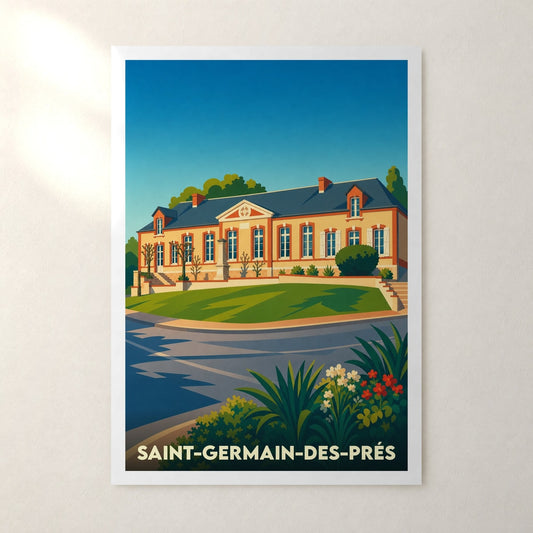 Affiche Saint-Germain-des-Prés – sans cadre, accrochée au mur