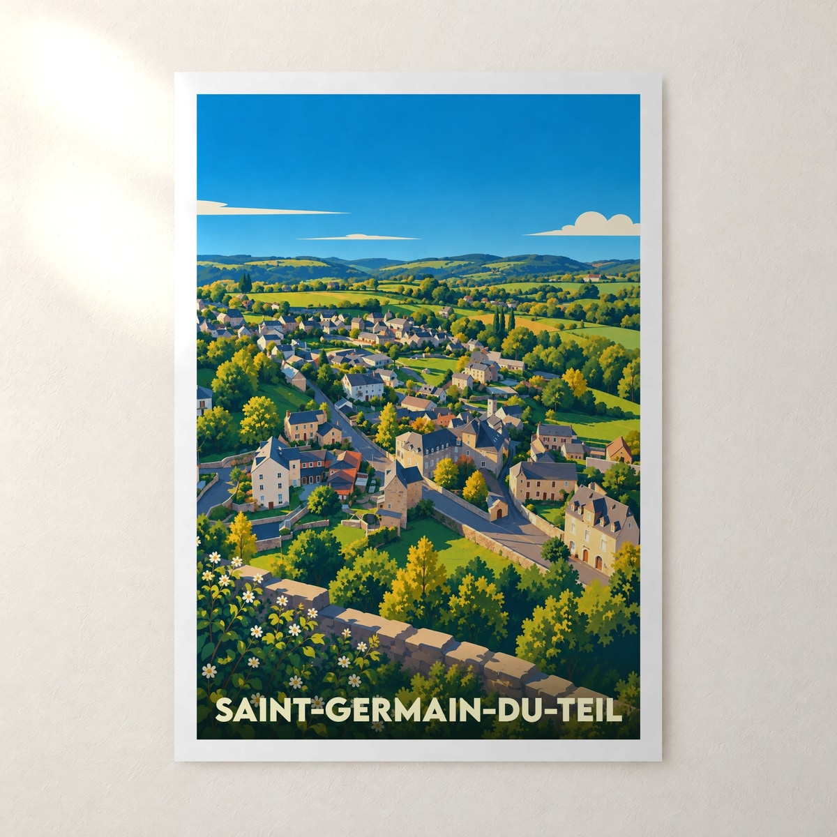 Affiche Saint-Germain-du-Teil – sans cadre, accrochée au mur
