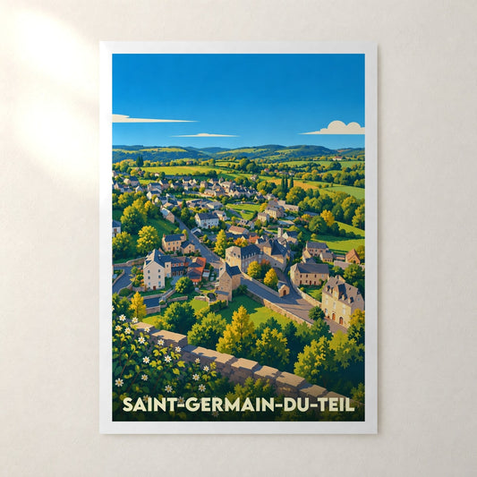 Affiche Saint-Germain-du-Teil – sans cadre, accrochée au mur