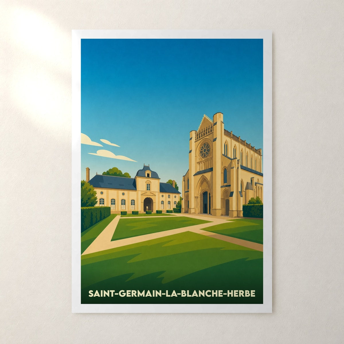 Affiche Saint-Germain-la-Blanche-Herbe – sans cadre, accrochée au mur
