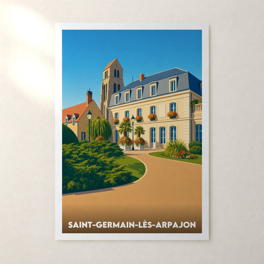 Affiche Saint-Germain-lès-Arpajon – sans cadre, accrochée au mur