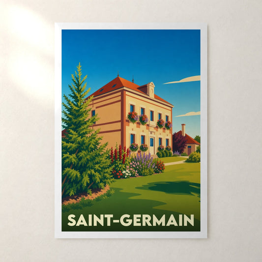 Affiche Saint-Germain – sans cadre, accrochée au mur