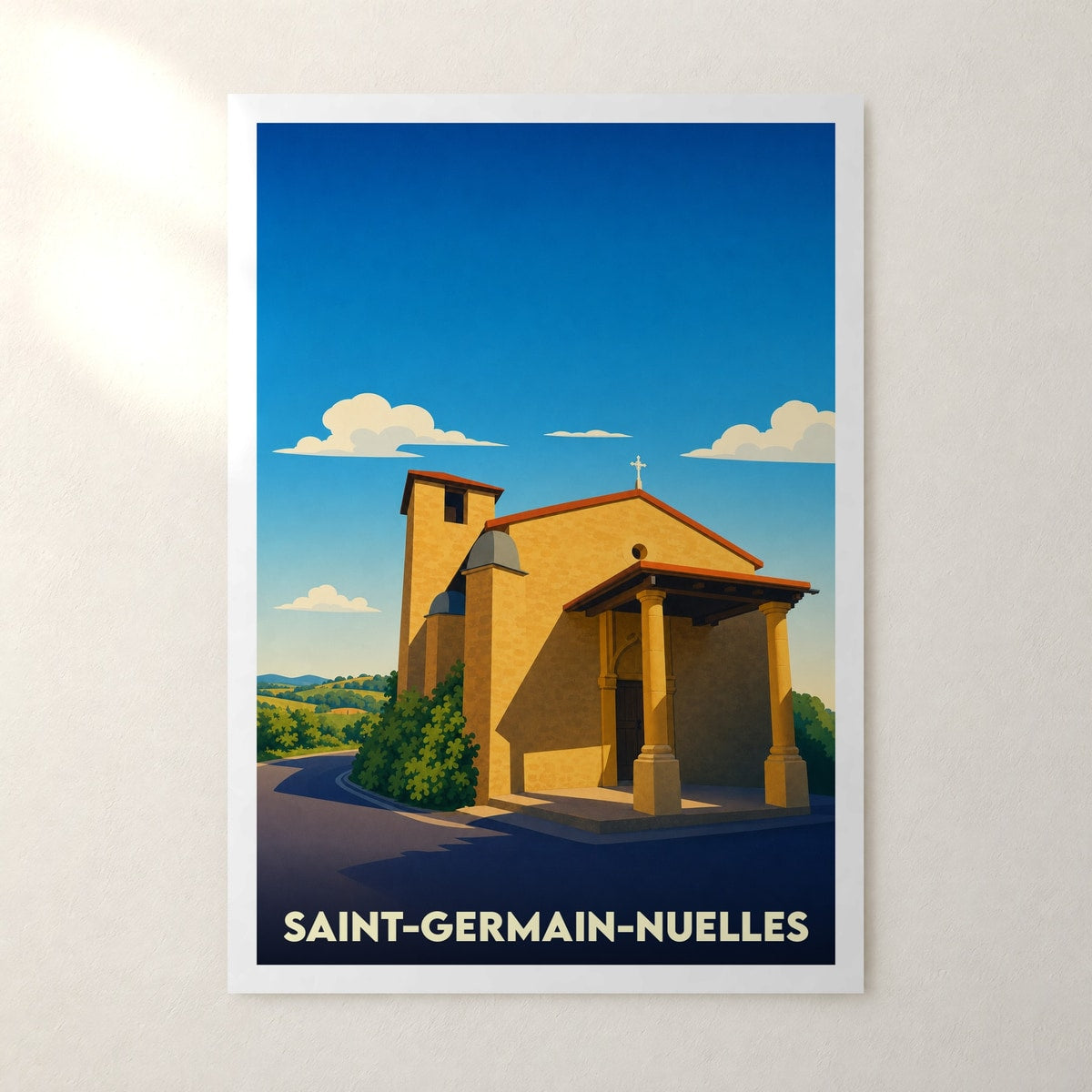 Affiche Saint-Germain-Nuelles – sans cadre, accrochée au mur