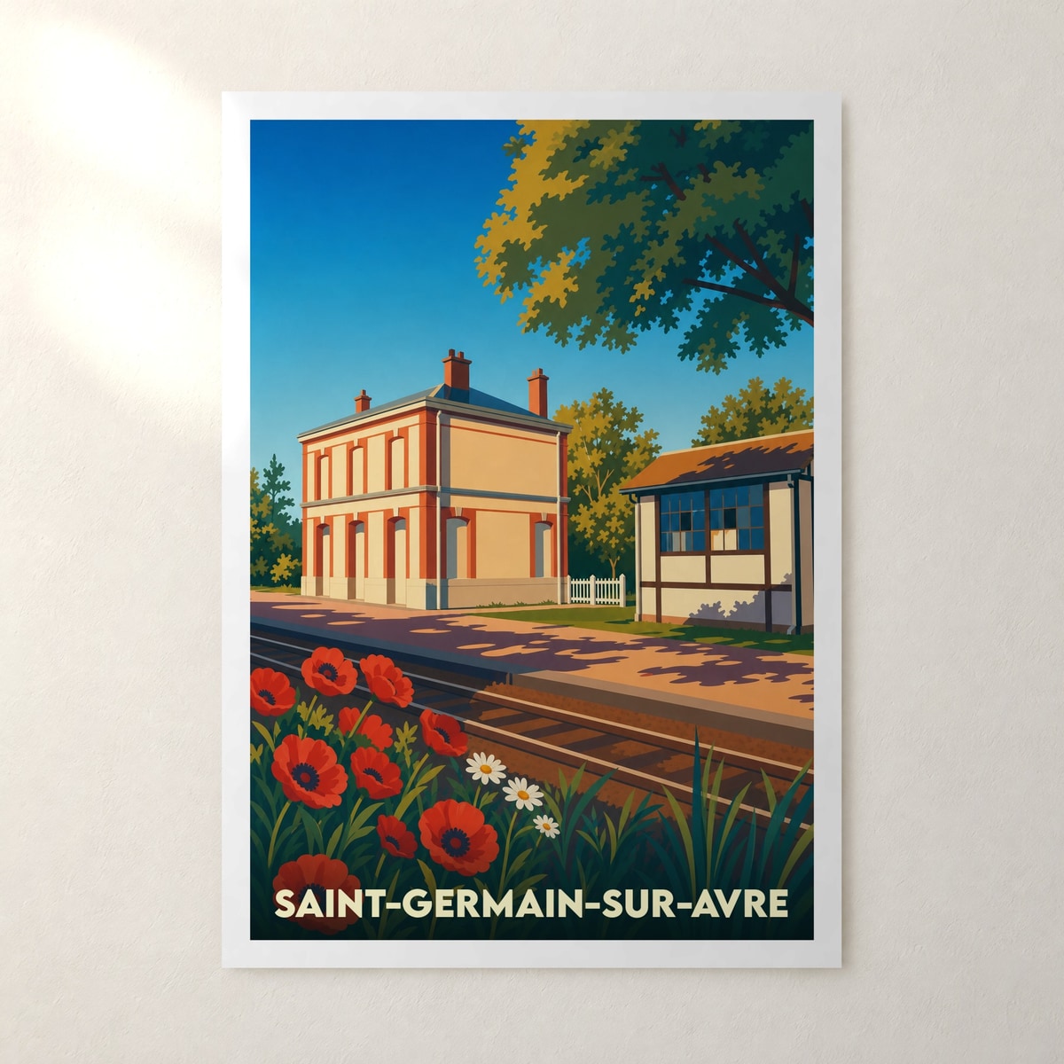 Affiche Saint-Germain-sur-Avre – sans cadre, accrochée au mur