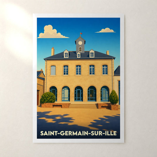 Affiche Saint-Germain-sur-Ille – sans cadre, accrochée au mur