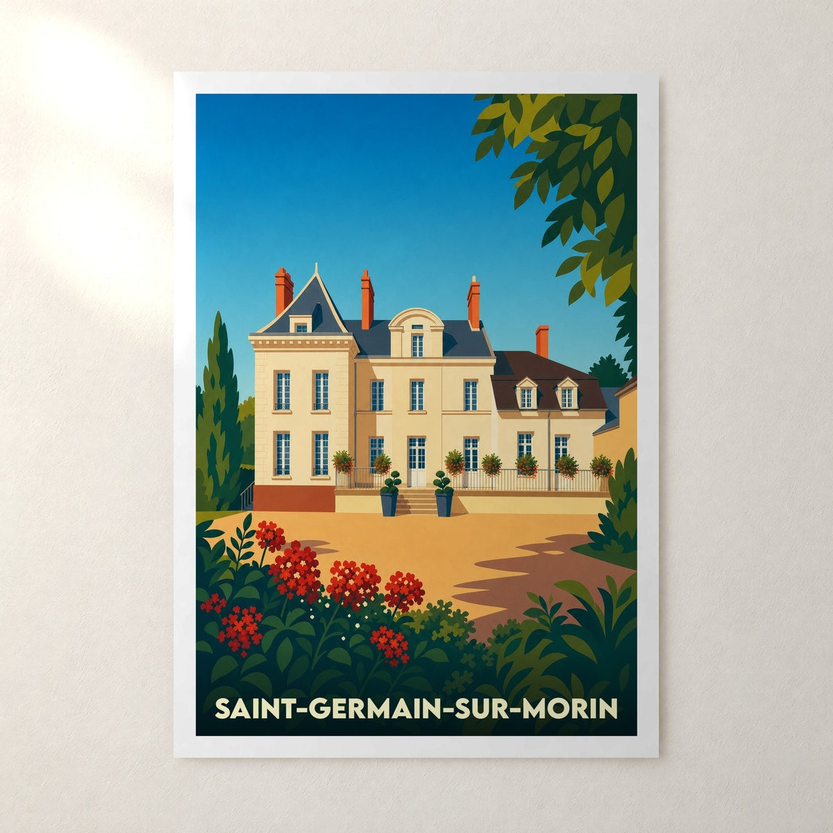 Affiche Saint-Germain-sur-Morin – sans cadre, accrochée au mur