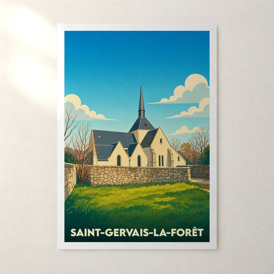 Affiche Saint-Gervais-la-Forêt – sans cadre, accrochée au mur