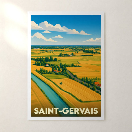 Affiche Saint-Gervais – sans cadre, accrochée au mur