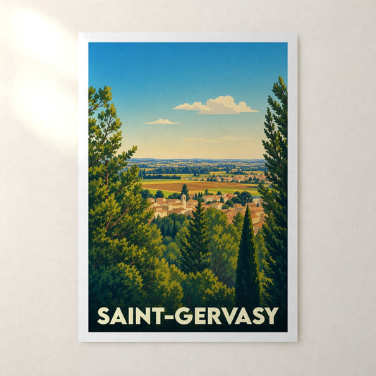 Affiche Saint-Gervasy – sans cadre, accrochée au mur