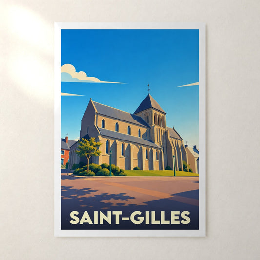 Affiche Saint-Gilles (Manche) – sans cadre, accrochée au mur