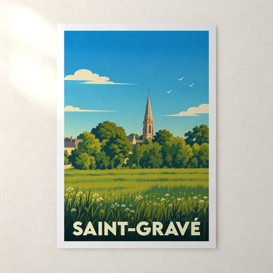 Affiche Saint-Gravé – sans cadre, accrochée au mur