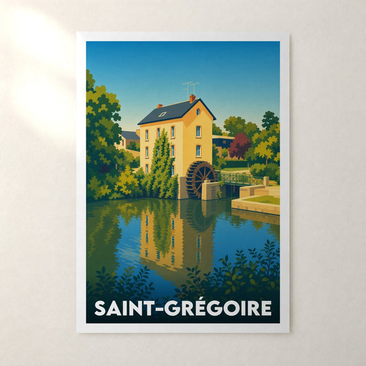 Affiche Saint-Grégoire – sans cadre, accrochée au mur