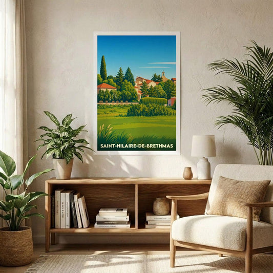 Affiche A1 (59,4 x 84,1 cm) Sans cadre souvenir de Saint-Hilaire-de-Brethmas