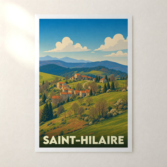 Affiche Saint-Hilaire – sans cadre, accrochée au mur