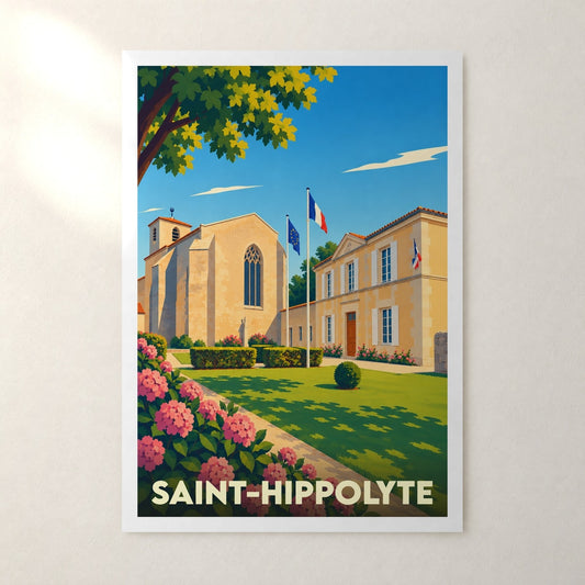 Affiche Saint-Hippolyte (Charente-Maritime) – sans cadre, accrochée au mur
