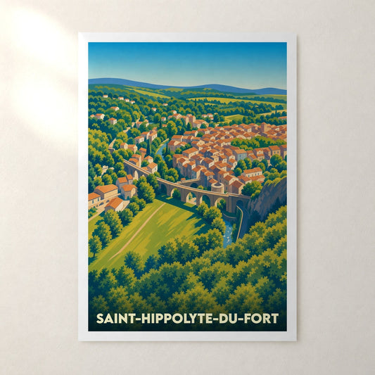 Affiche Saint-Hippolyte-du-Fort – sans cadre, accrochée au mur