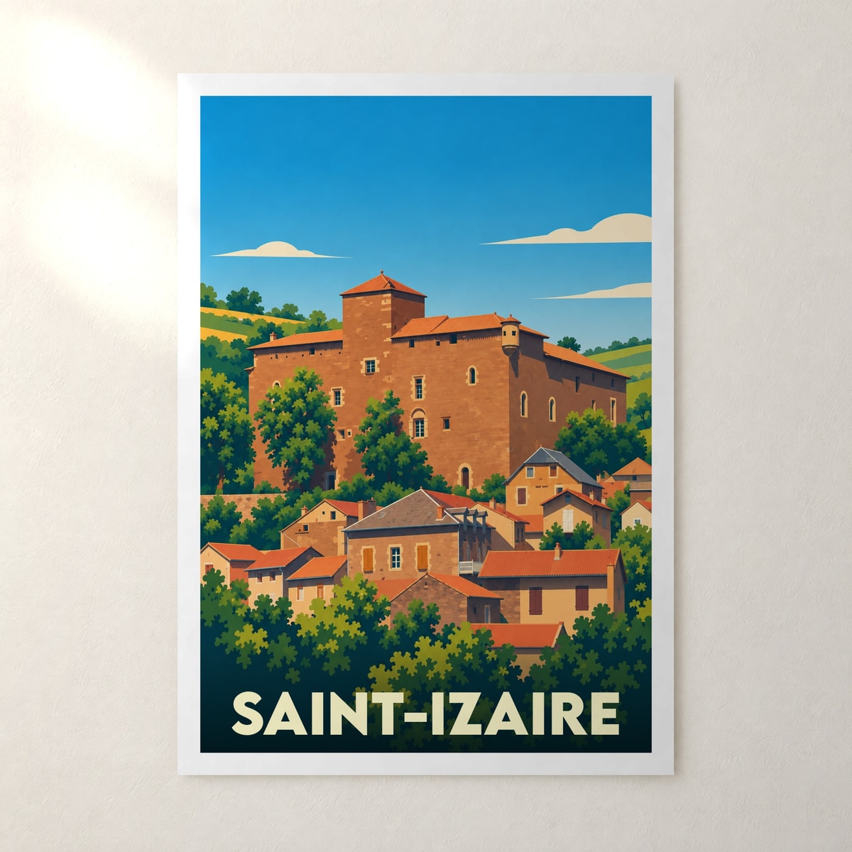Affiche Saint-Izaire – sans cadre, accrochée au mur
