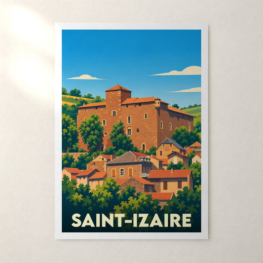 Affiche Saint-Izaire – sans cadre, accrochée au mur