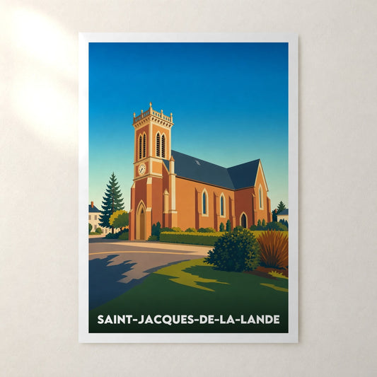 Affiche Saint-Jacques-de-la-Lande – sans cadre, accrochée au mur
