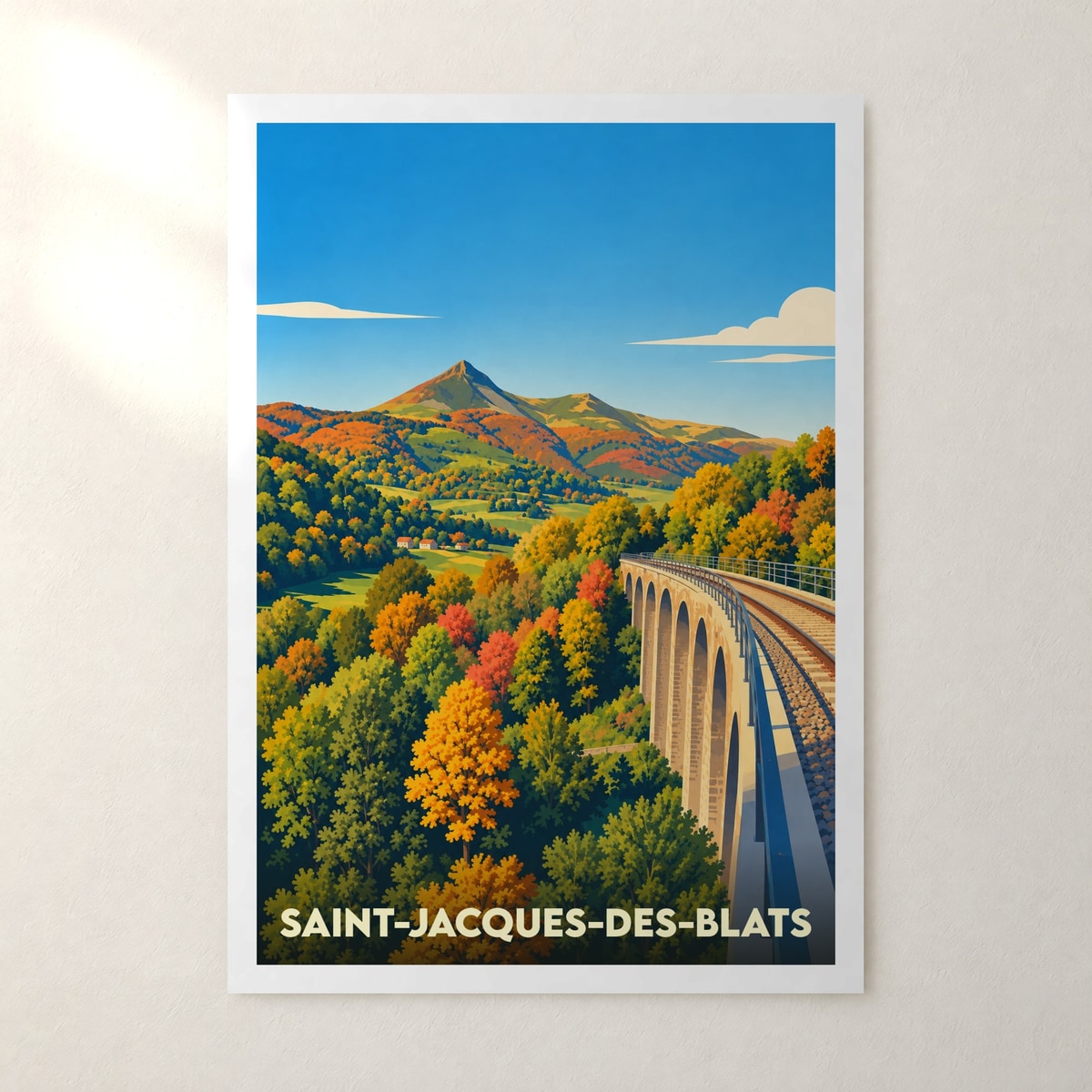 Affiche Saint-Jacques-des-Blats – sans cadre, accrochée au mur