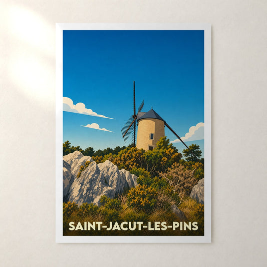 Affiche Saint-Jacut-les-Pins – sans cadre, accrochée au mur