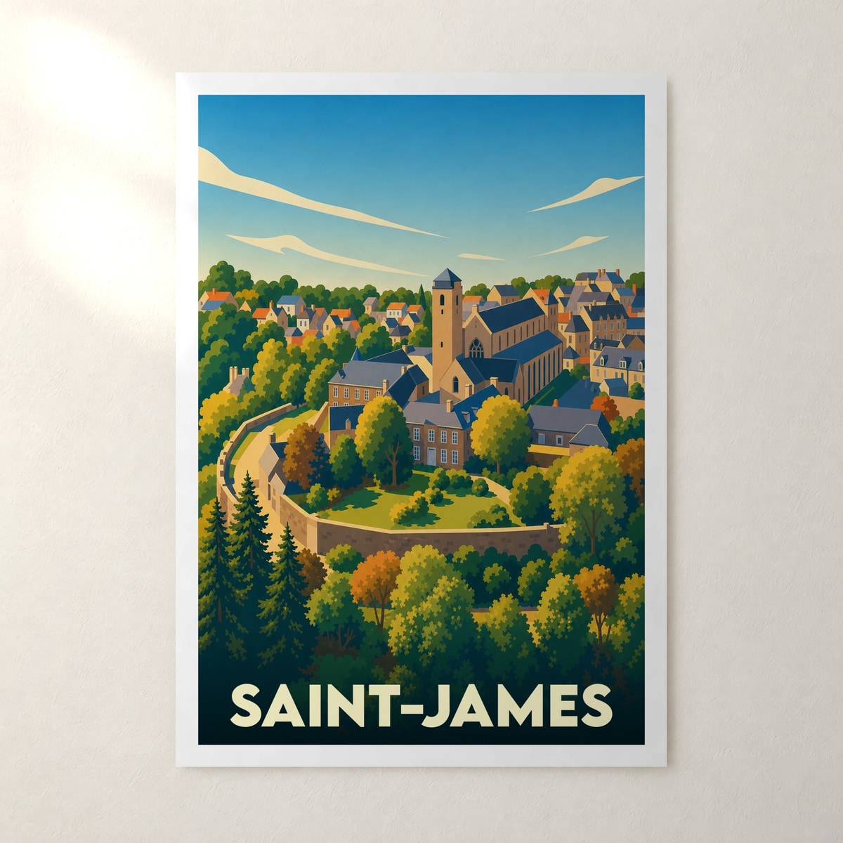 Affiche Saint-James – sans cadre, accrochée au mur