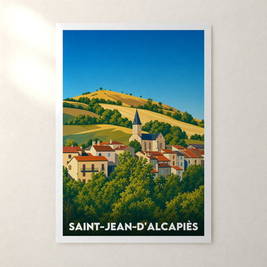 Affiche Saint-Jean-d'Alcapiès – sans cadre, accrochée au mur