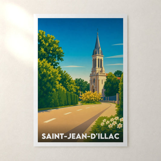 Affiche Saint-Jean-d'Illac – sans cadre, accrochée au mur