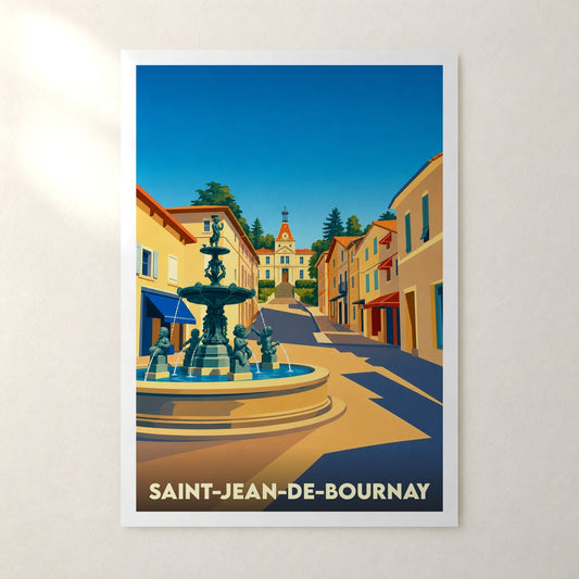 Affiche Saint-Jean-de-Bournay – sans cadre, accrochée au mur
