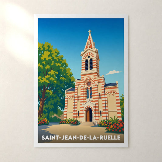 Affiche Saint-Jean-de-la-Ruelle – sans cadre, accrochée au mur